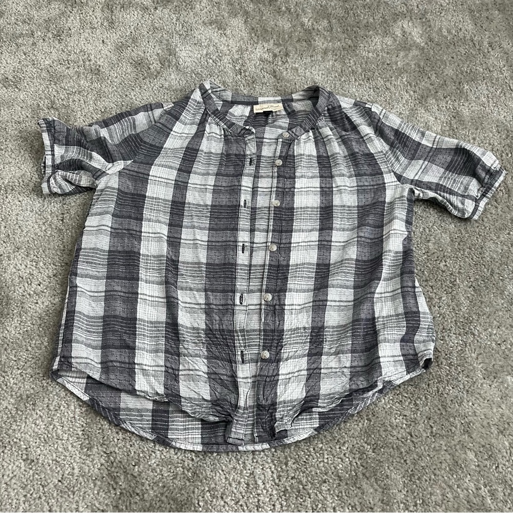 Plaid sheer flannel